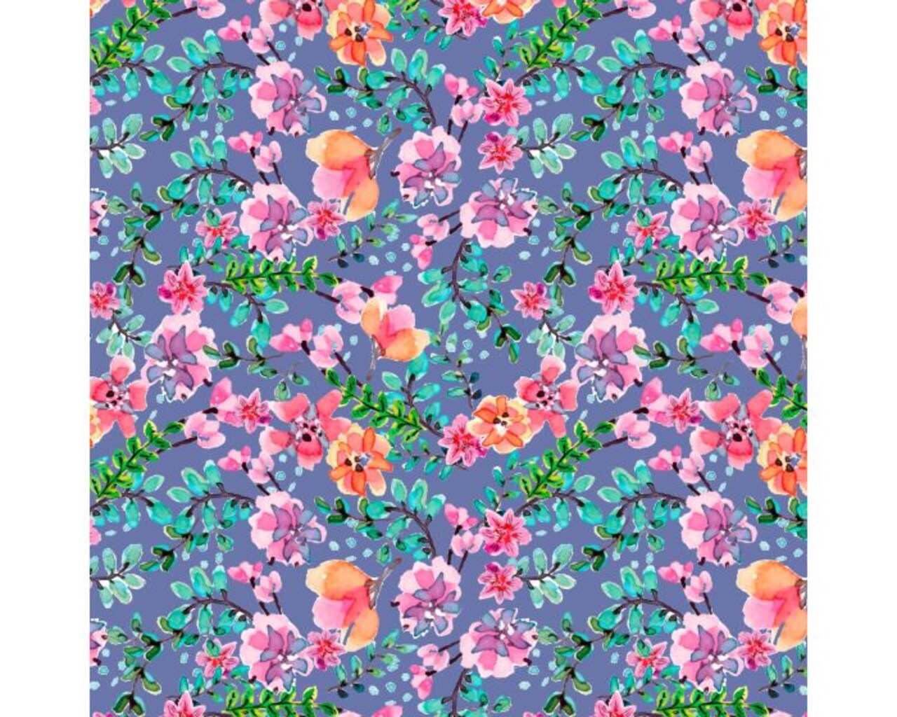 Beautiful Flowers Lavender Cotton Fabric | By the Yard | Sewing and Crafting | 44 inches wide